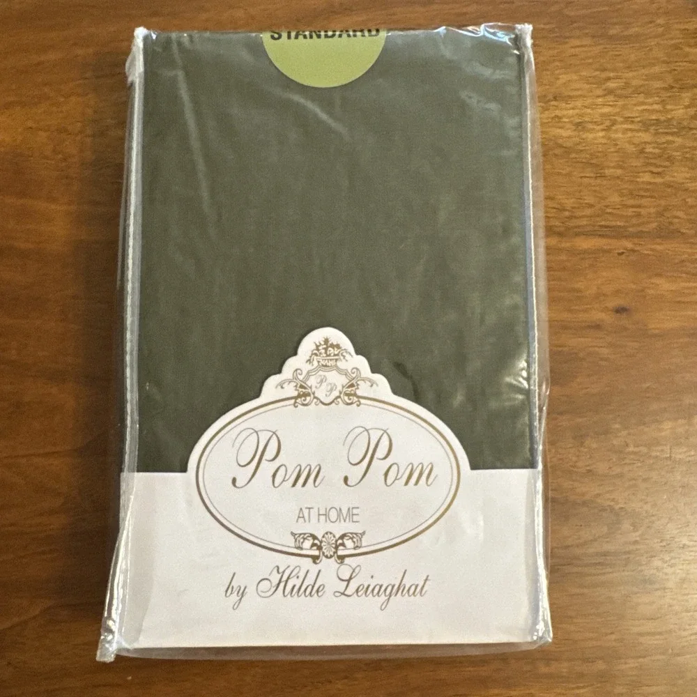 Pom Pom At Home Hilde Leiaghat PARKER LINEN Pillow Case Sham FOREST green King 2